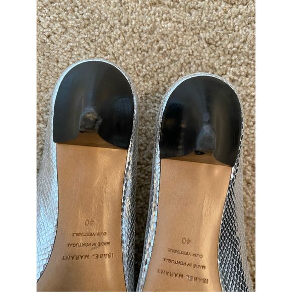 ISABEL MARANT Poomi Metallic Pumps In Silver, Size EU 40 / US 9, MSRP $556 - Picture 6 of 10
